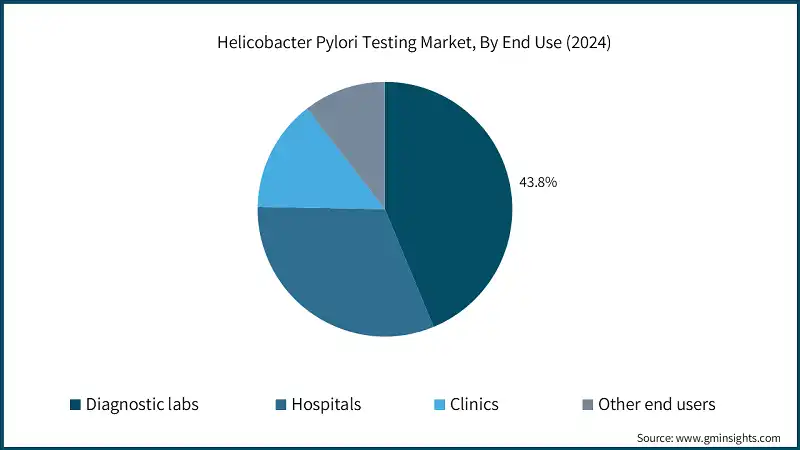 Helicobacter Pylori Testing Market, By End Use (2024)