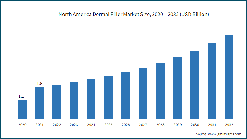 North America Dermal Filler Market Size,