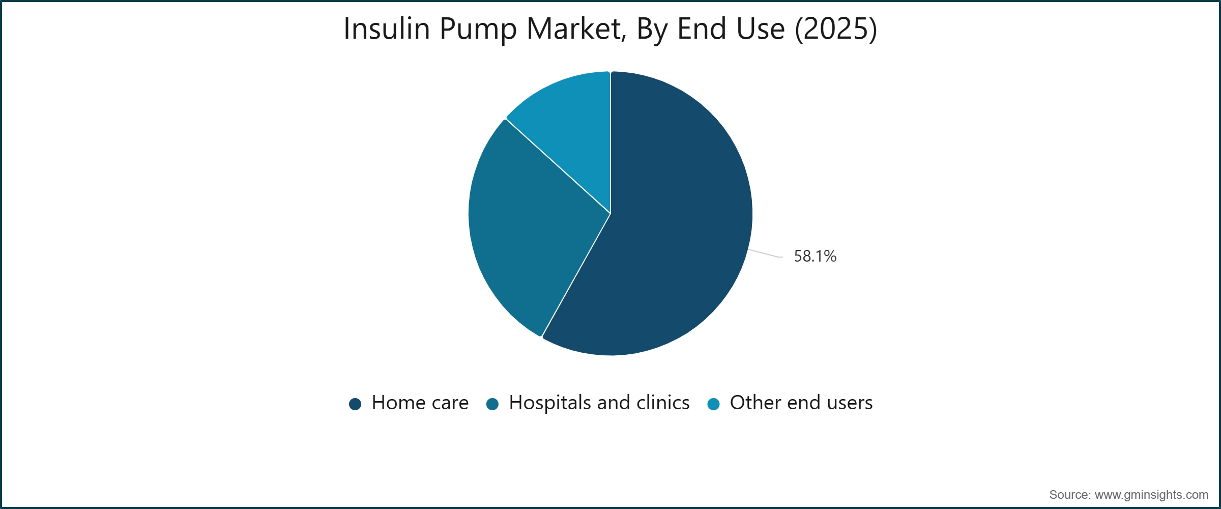 Insulin Pump Market, By End Use (2025)