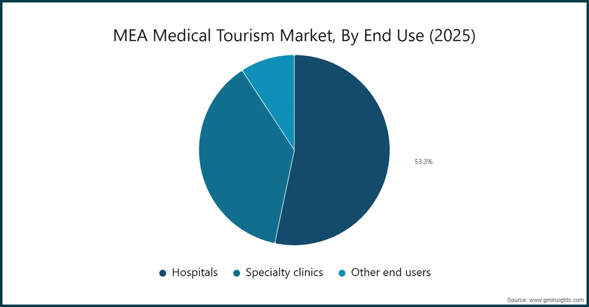 Graphique : Marché du tourisme médical en MEA, par utilisation finale (2025)