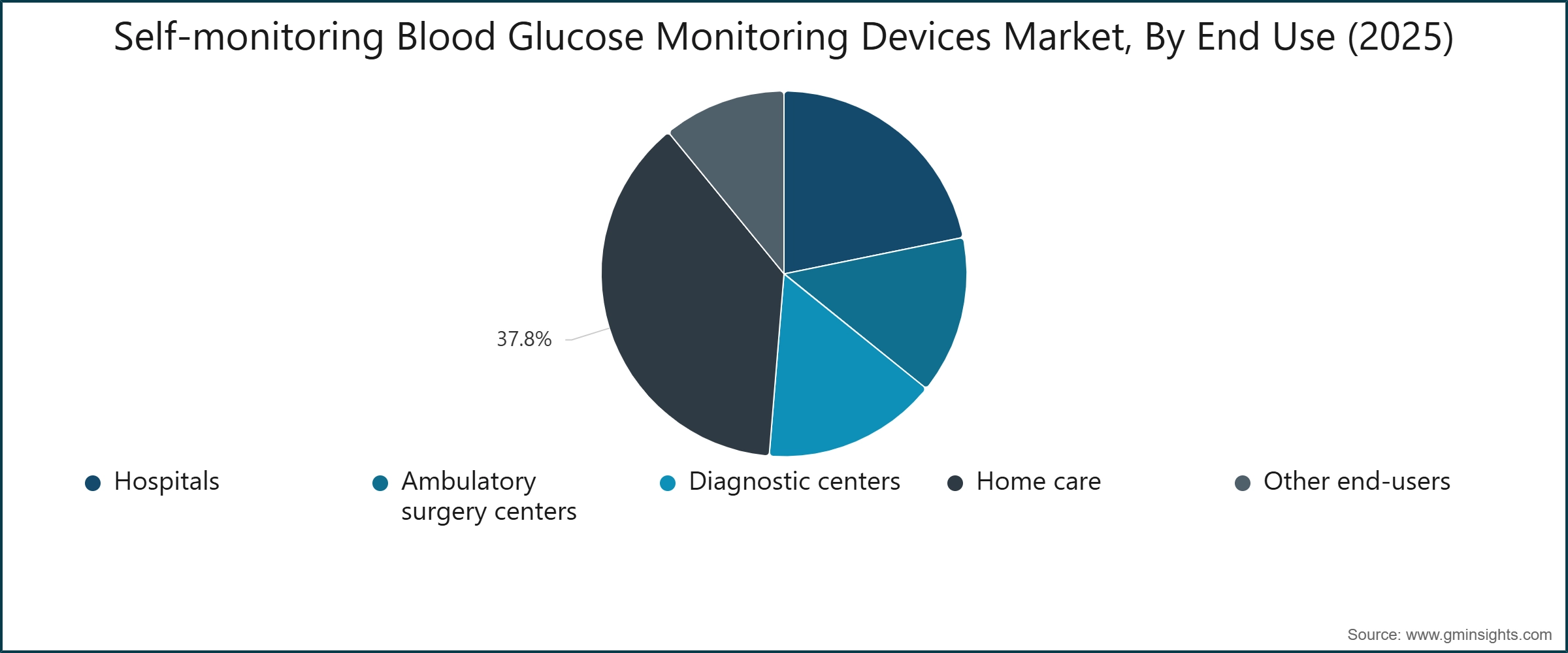 Self-monitoring Blood Glucose Monitoring Devices Market, By End Use (2025)