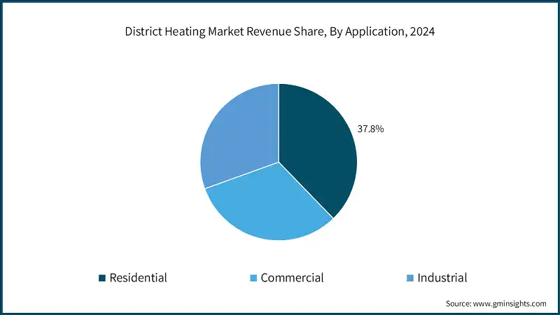 District Heating Market Revenue Share, By Application, 2024