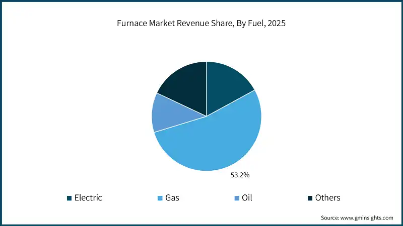 Furnace Market Revenue Share, By Fuel, 2025