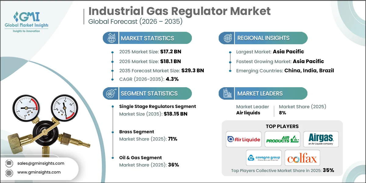 Rapporto di ricerca sul mercato dei regolatori di gas industriali