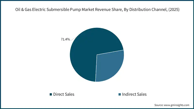 Oil & Gas Electric Submersible Pump Market Revenue Share, By Distribution Channel, (2025)