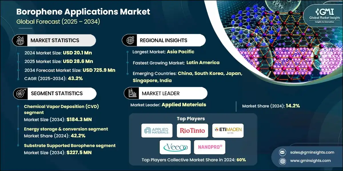 Mercado de aplicaciones de borofeno