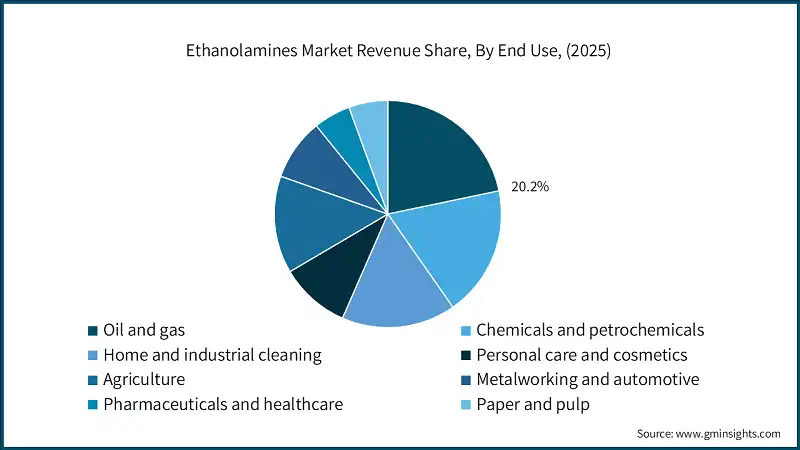 Ethanolamines Market Revenue Share, By End Use, (2025)