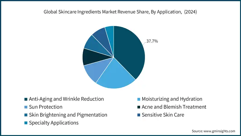 Global Skincare Ingredients Market Revenue Share, By Application,  (2024)