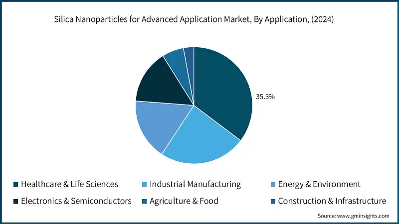 Marche des nanoparticules de silice pour applications avancees, par application, (2024)