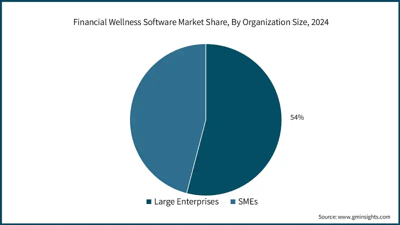 Financial Wellness Software Market Share, By Organization Size, 2024